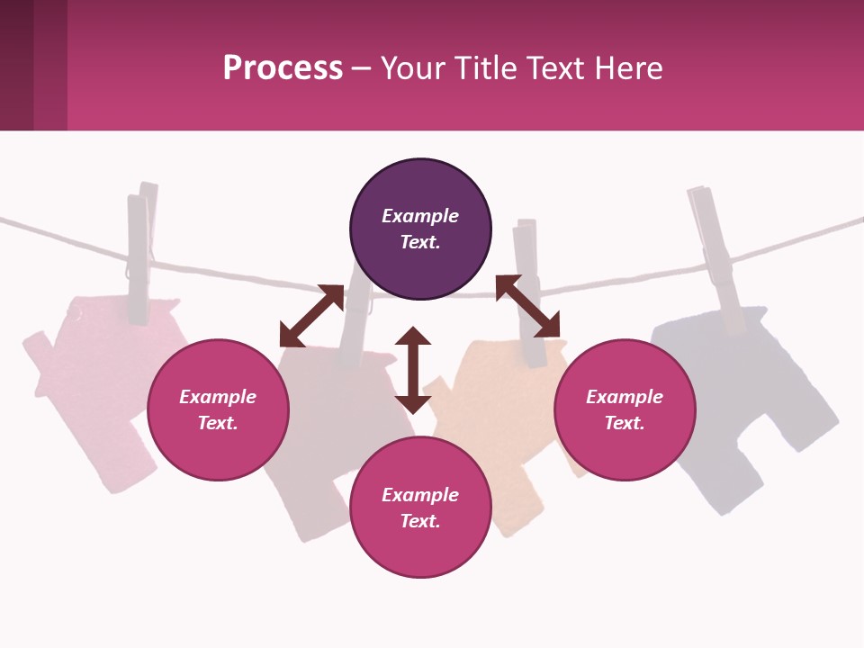 A Line Of Clothes Hanging From A Clothes Line PowerPoint Template