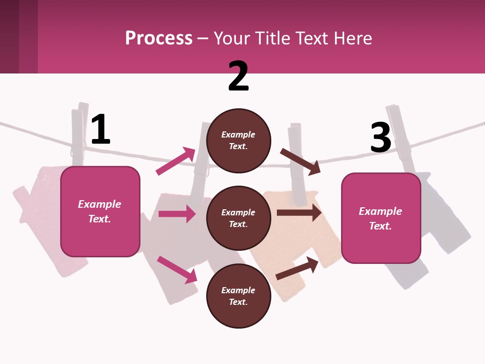 A Line Of Clothes Hanging From A Clothes Line PowerPoint Template