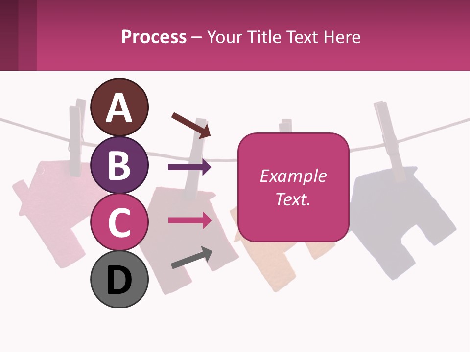 A Line Of Clothes Hanging From A Clothes Line PowerPoint Template