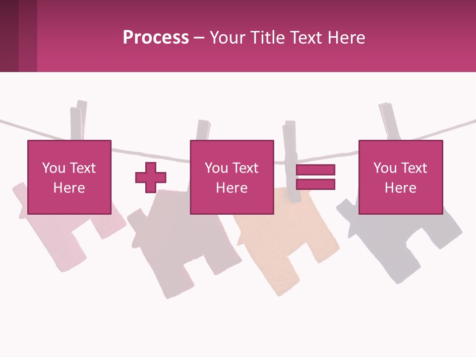 A Line Of Clothes Hanging From A Clothes Line PowerPoint Template