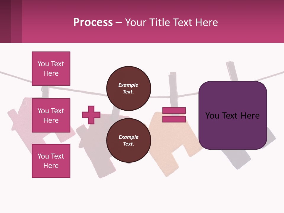 A Line Of Clothes Hanging From A Clothes Line PowerPoint Template
