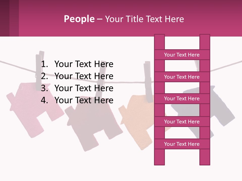 A Line Of Clothes Hanging From A Clothes Line PowerPoint Template