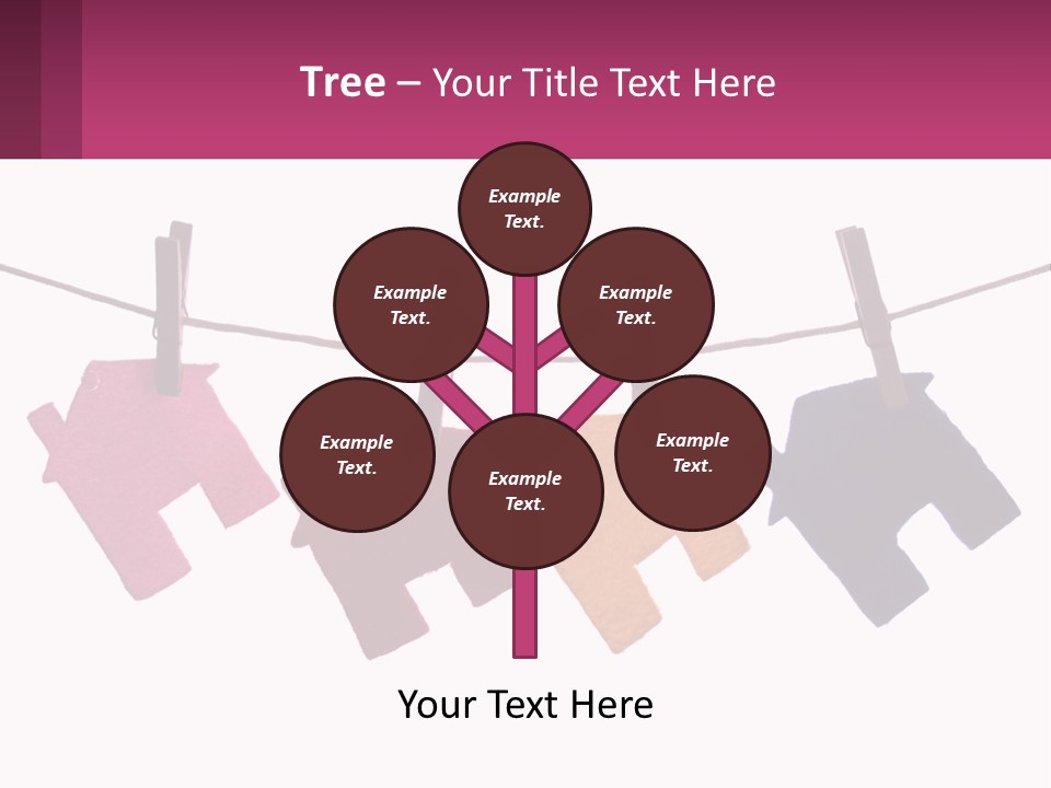 A Line Of Clothes Hanging From A Clothes Line PowerPoint Template