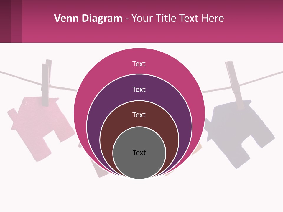 A Line Of Clothes Hanging From A Clothes Line PowerPoint Template