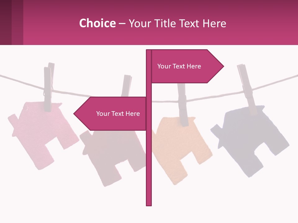 A Line Of Clothes Hanging From A Clothes Line PowerPoint Template