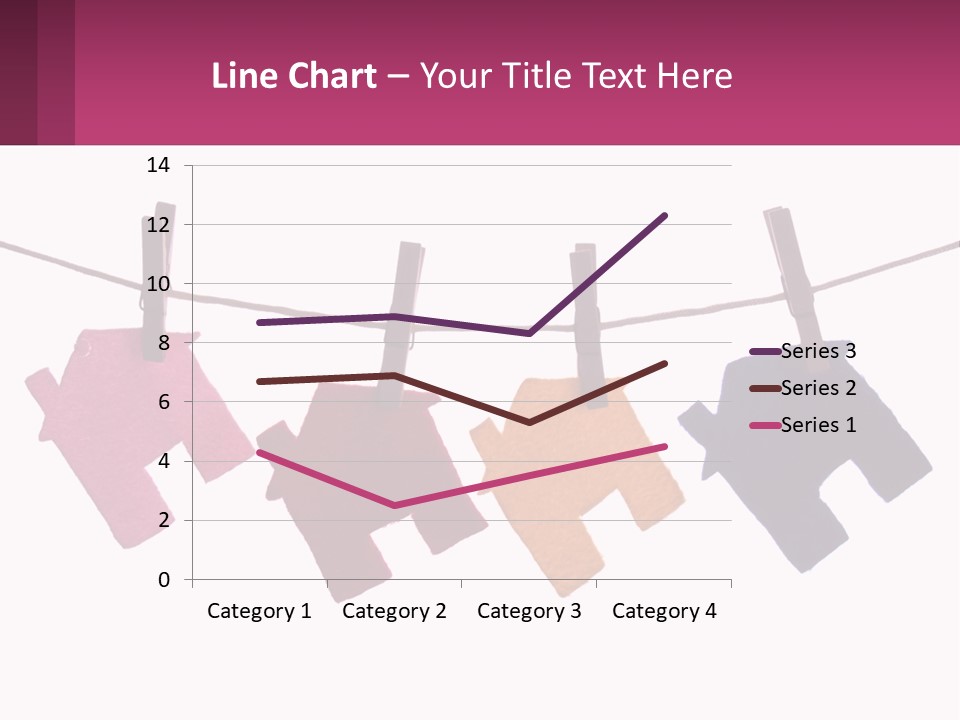 A Line Of Clothes Hanging From A Clothes Line PowerPoint Template