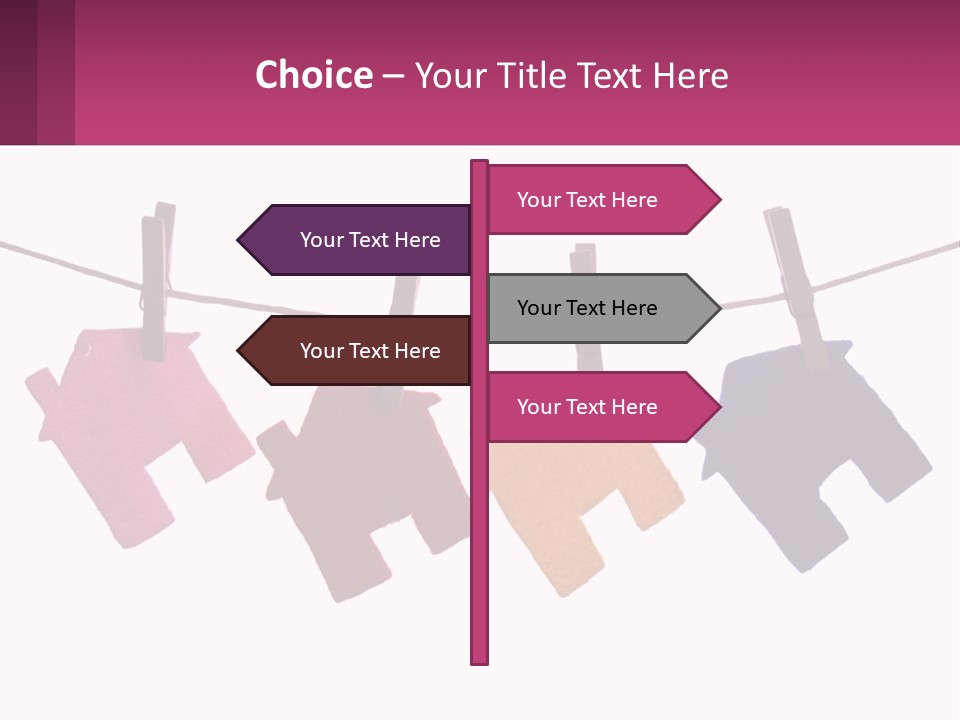 A Line Of Clothes Hanging From A Clothes Line PowerPoint Template
