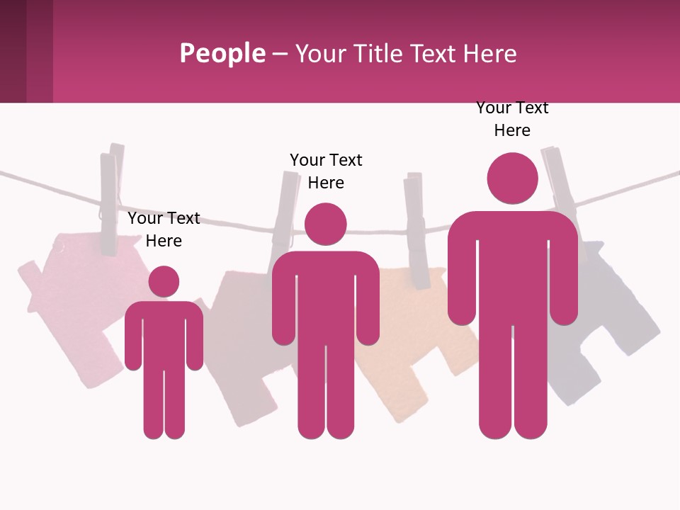 A Line Of Clothes Hanging From A Clothes Line PowerPoint Template