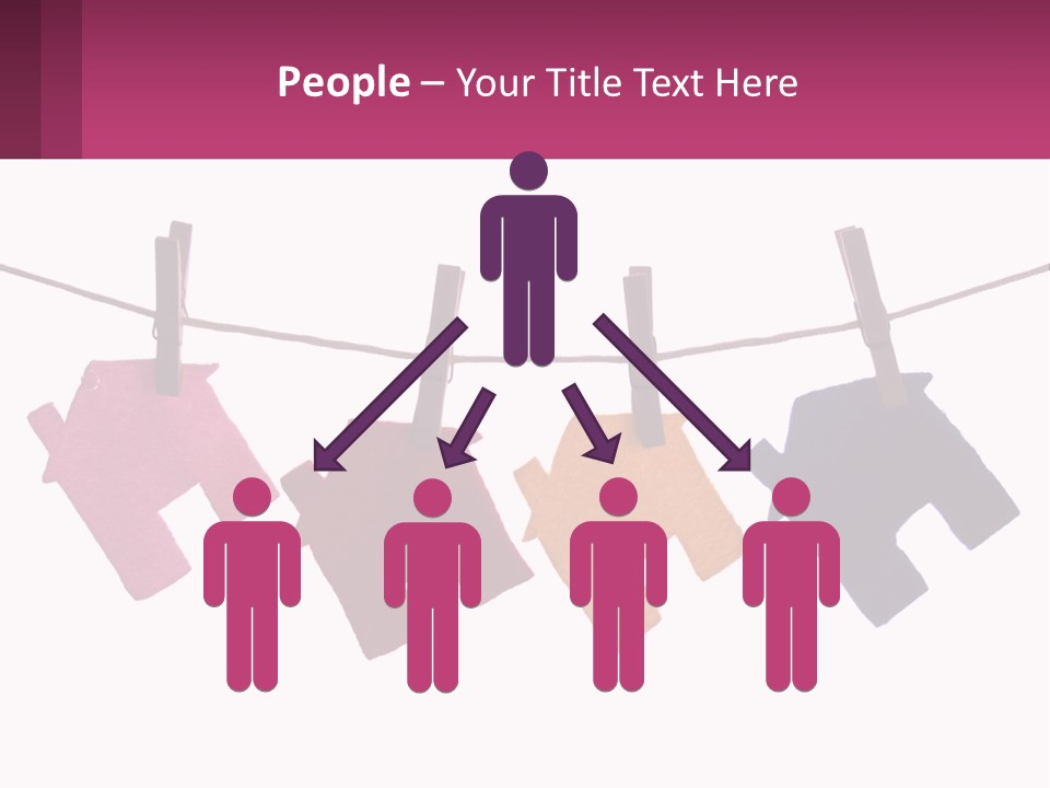 A Line Of Clothes Hanging From A Clothes Line PowerPoint Template