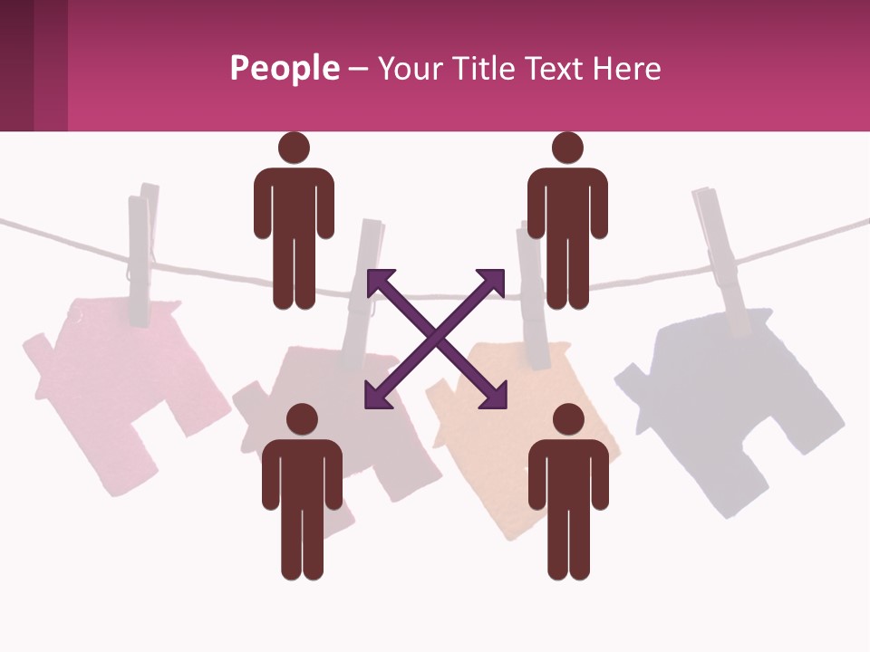 A Line Of Clothes Hanging From A Clothes Line PowerPoint Template