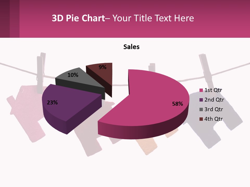 A Line Of Clothes Hanging From A Clothes Line PowerPoint Template