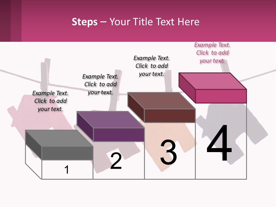 A Line Of Clothes Hanging From A Clothes Line PowerPoint Template