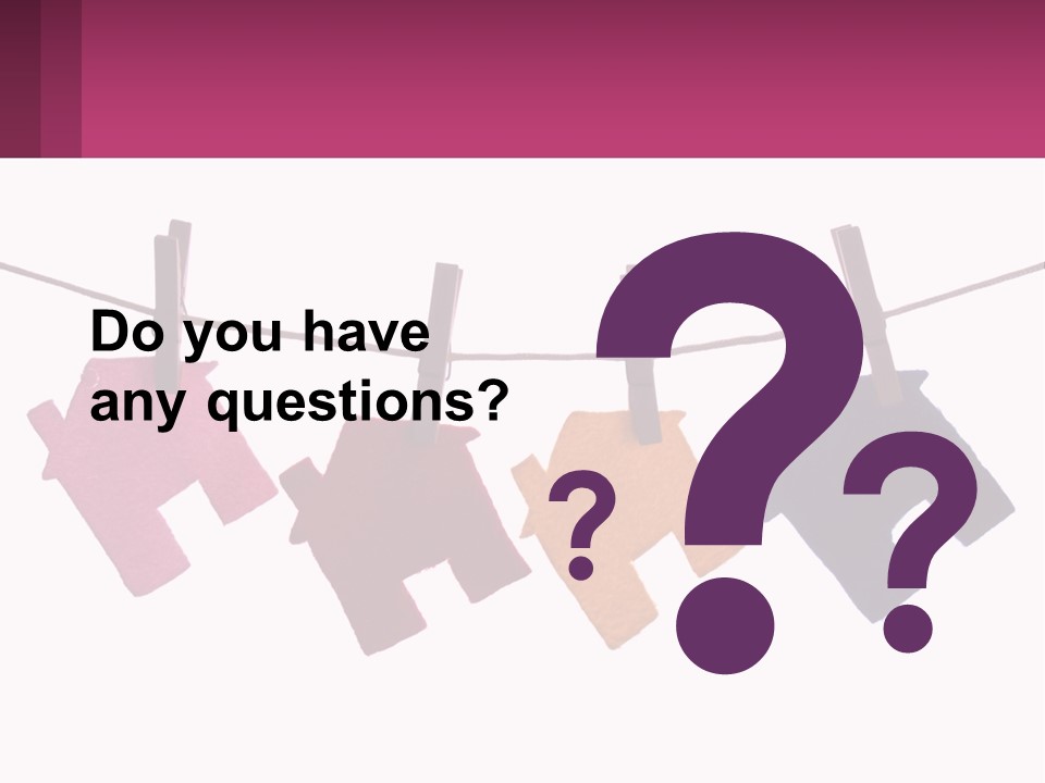 A Line Of Clothes Hanging From A Clothes Line PowerPoint Template