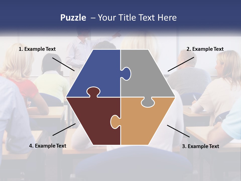 A Man Giving A Presentation To A Group Of People PowerPoint Template