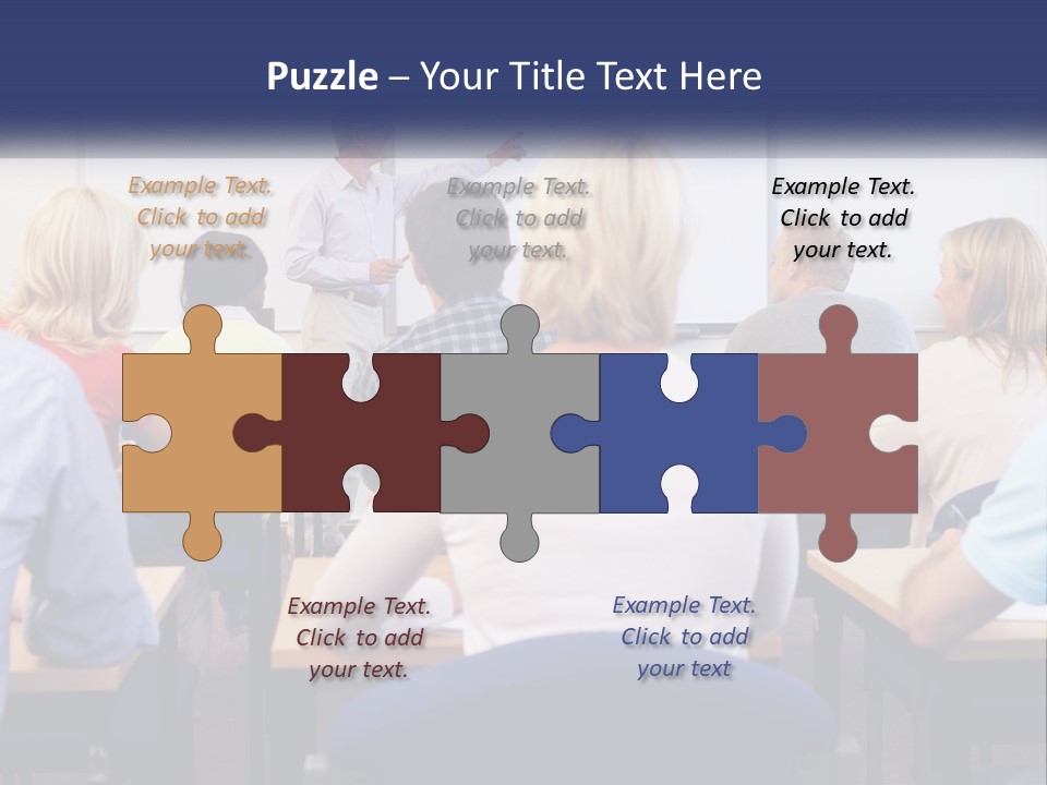 A Man Giving A Presentation To A Group Of People PowerPoint Template