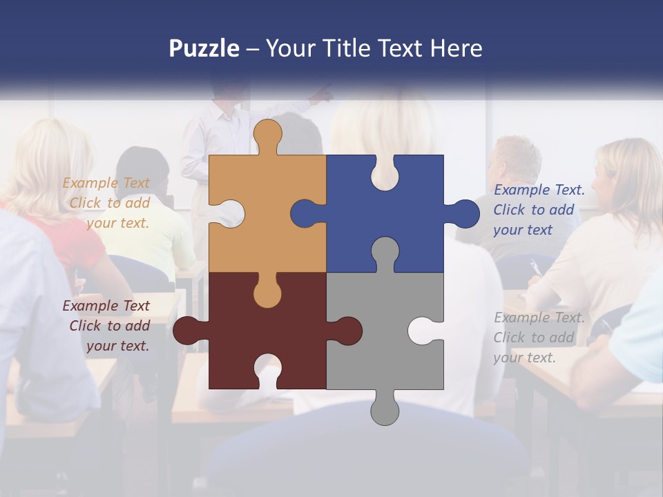 A Man Giving A Presentation To A Group Of People PowerPoint Template