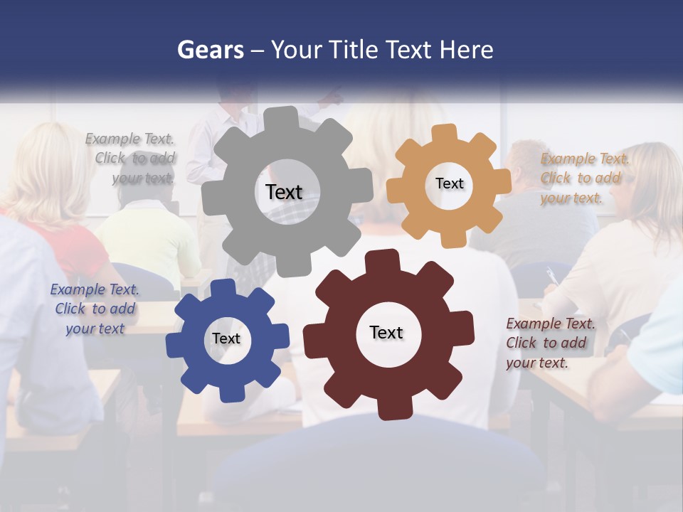 A Man Giving A Presentation To A Group Of People PowerPoint Template