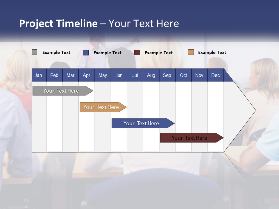 A Man Giving A Presentation To A Group Of People PowerPoint Template