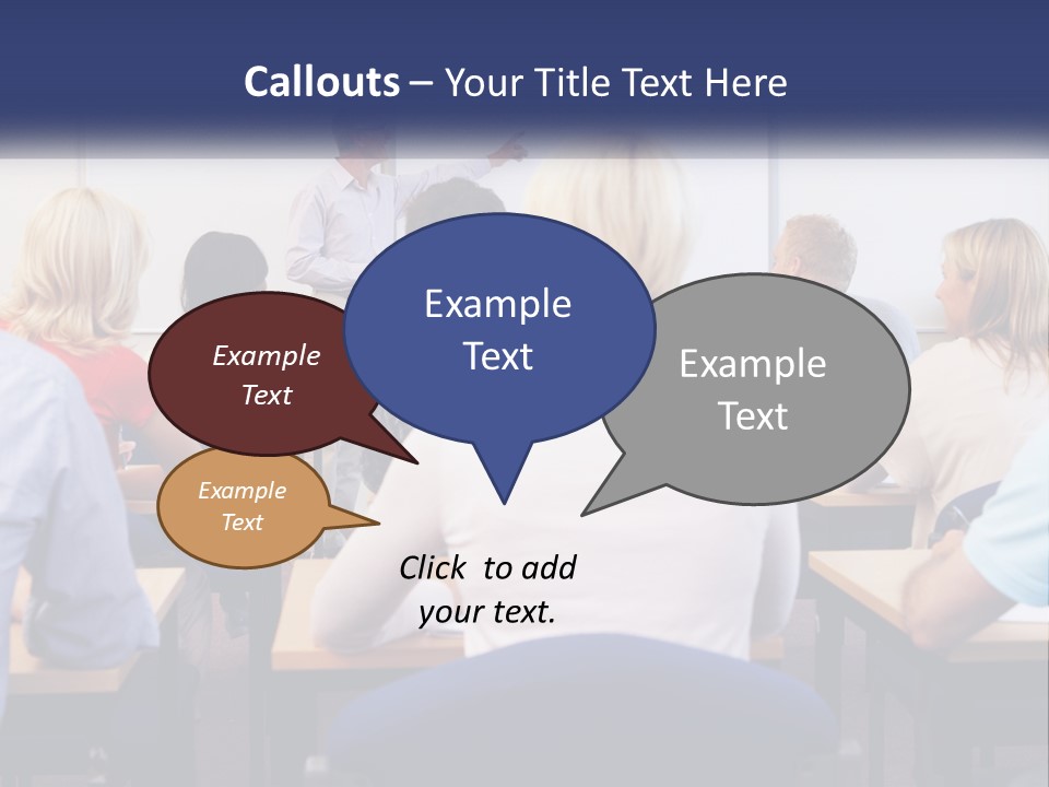 A Man Giving A Presentation To A Group Of People PowerPoint Template