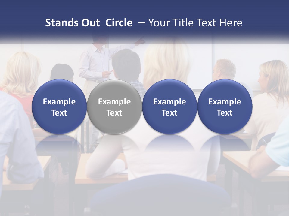 A Man Giving A Presentation To A Group Of People PowerPoint Template
