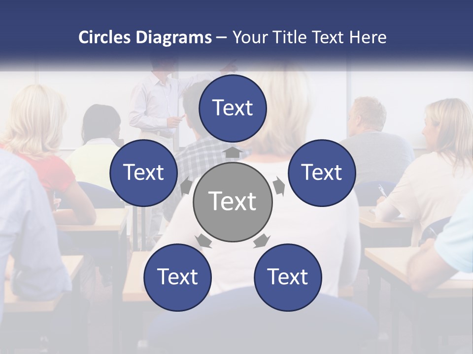 A Man Giving A Presentation To A Group Of People PowerPoint Template