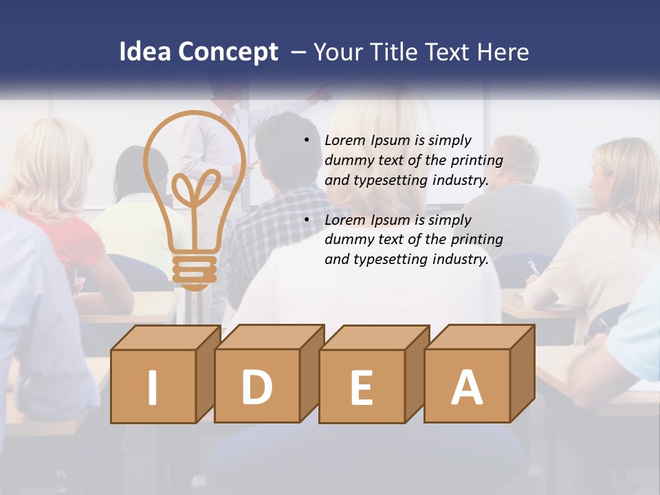 A Man Giving A Presentation To A Group Of People PowerPoint Template