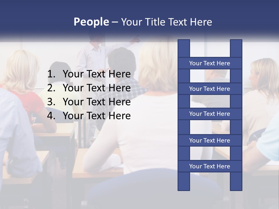 A Man Giving A Presentation To A Group Of People PowerPoint Template