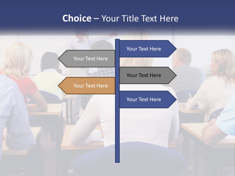 A Man Giving A Presentation To A Group Of People PowerPoint Template