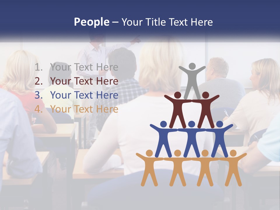 A Man Giving A Presentation To A Group Of People PowerPoint Template