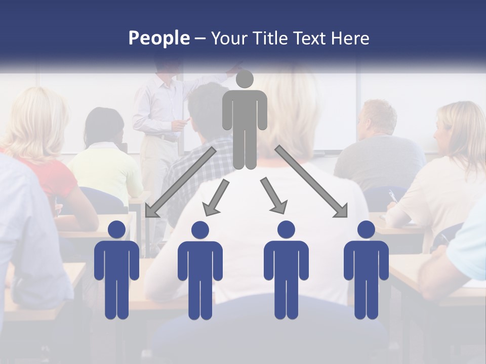 A Man Giving A Presentation To A Group Of People PowerPoint Template