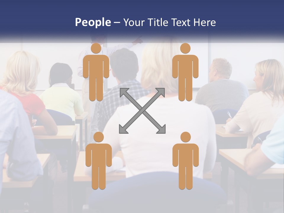 A Man Giving A Presentation To A Group Of People PowerPoint Template