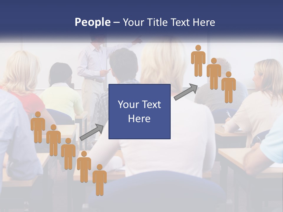 A Man Giving A Presentation To A Group Of People PowerPoint Template