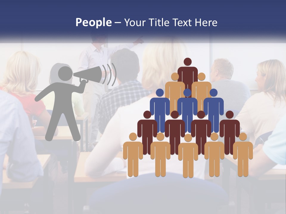 A Man Giving A Presentation To A Group Of People PowerPoint Template