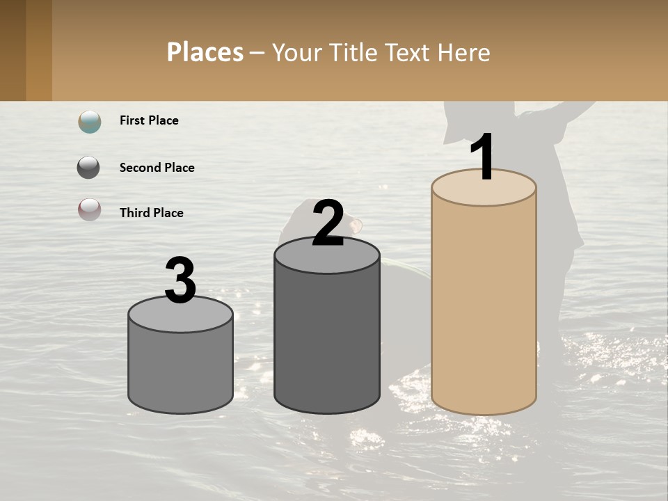 Two Children Playing In A Body Of Water PowerPoint Template