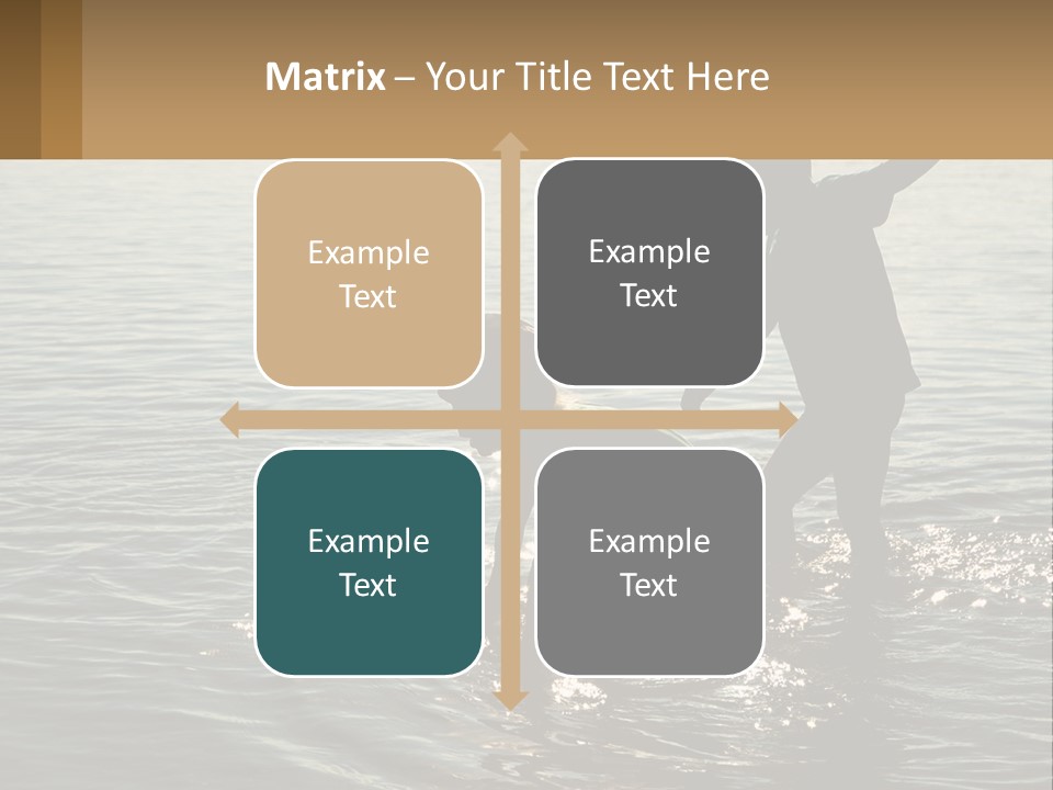 Two Children Playing In A Body Of Water PowerPoint Template