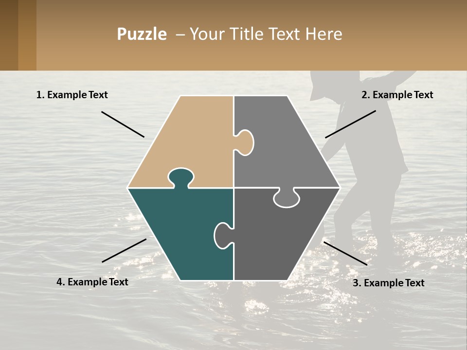 Two Children Playing In A Body Of Water PowerPoint Template