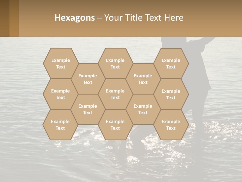 Two Children Playing In A Body Of Water PowerPoint Template