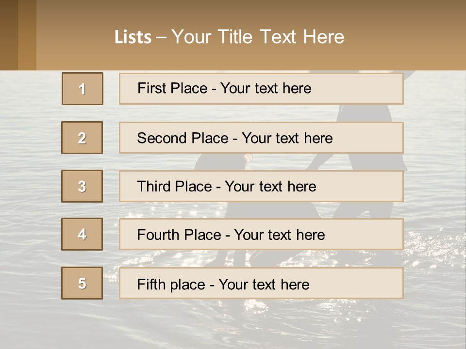 Two Children Playing In A Body Of Water PowerPoint Template