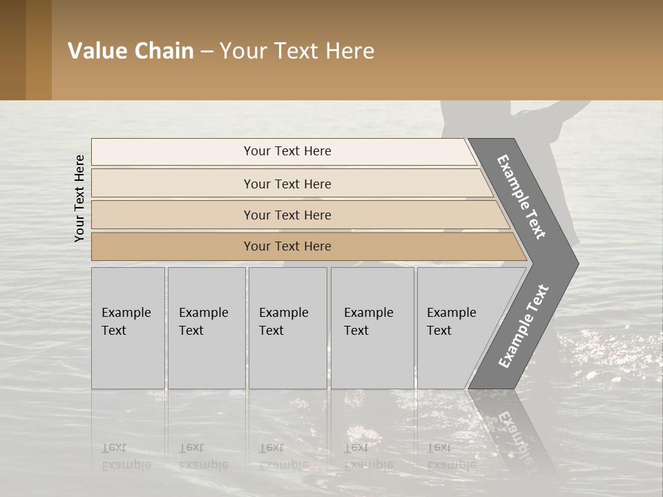 Two Children Playing In A Body Of Water PowerPoint Template