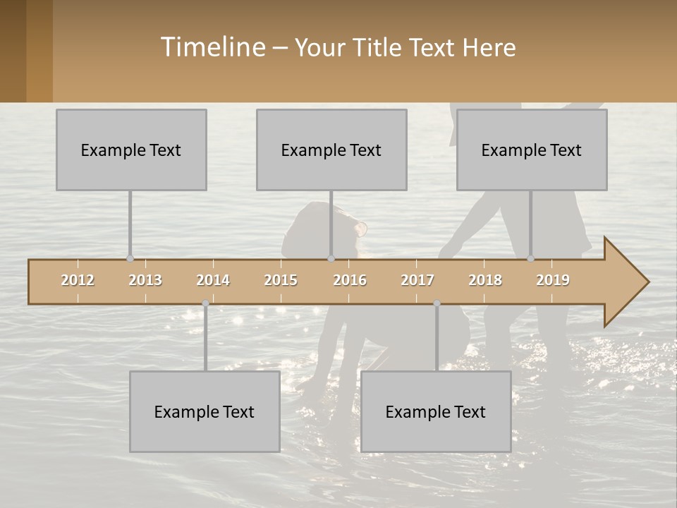 Two Children Playing In A Body Of Water PowerPoint Template