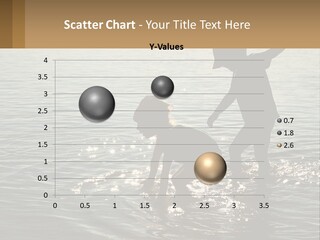 Two Children Playing In A Body Of Water PowerPoint Template