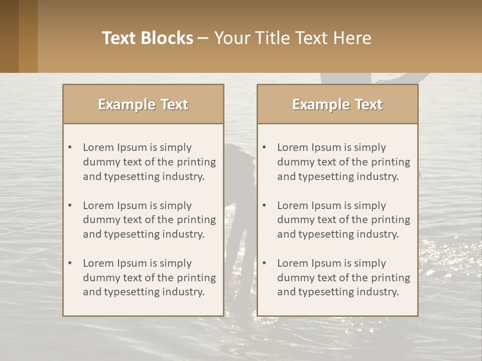 Two Children Playing In A Body Of Water PowerPoint Template