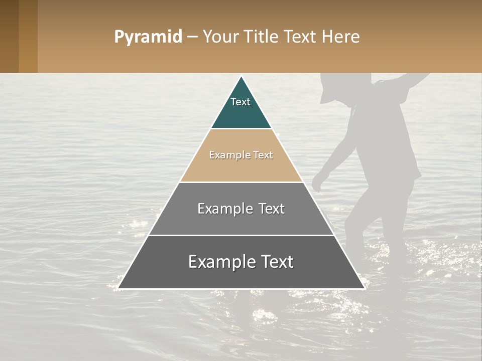 Two Children Playing In A Body Of Water PowerPoint Template