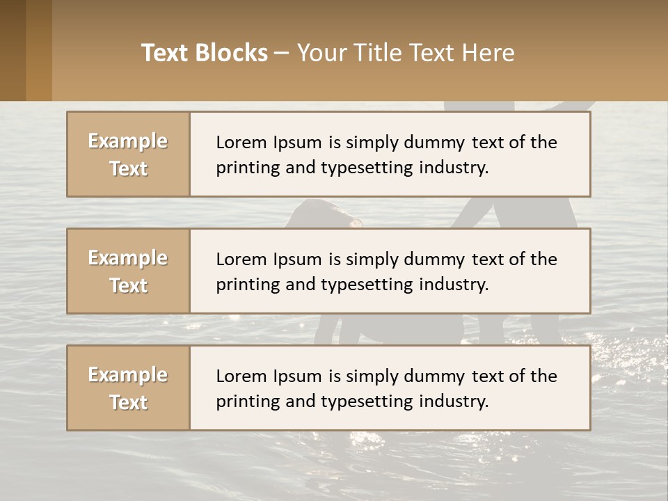 Two Children Playing In A Body Of Water PowerPoint Template