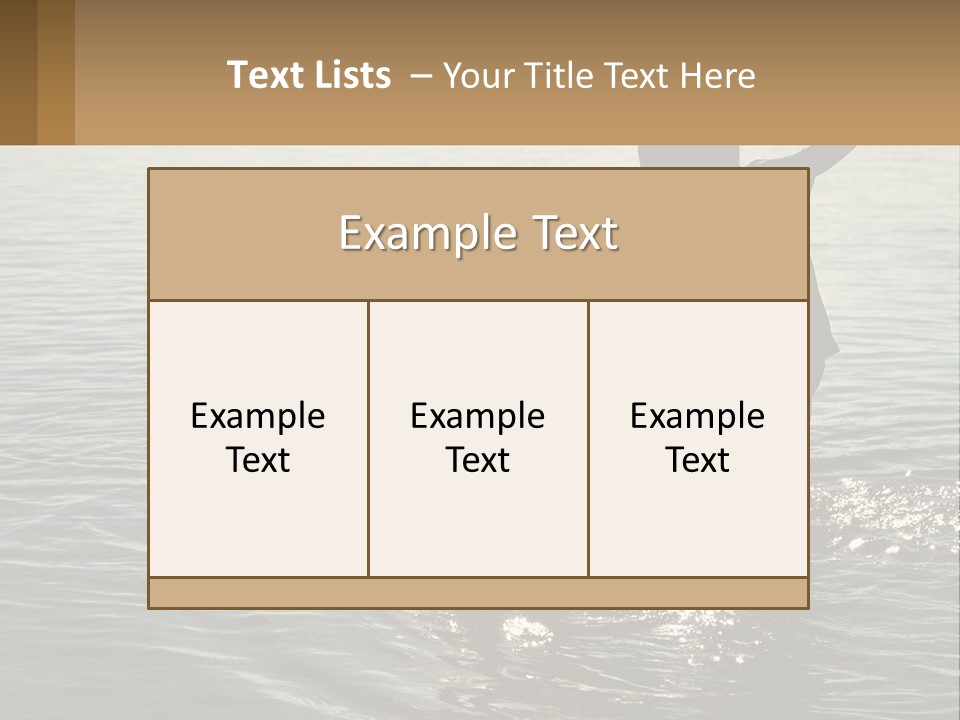 Two Children Playing In A Body Of Water PowerPoint Template