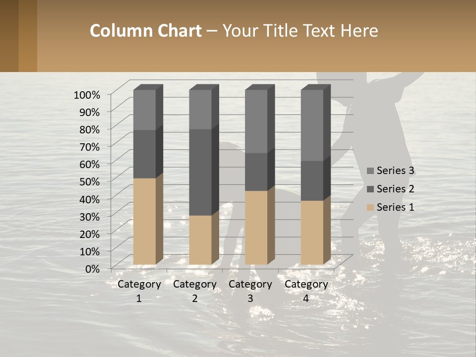 Two Children Playing In A Body Of Water PowerPoint Template