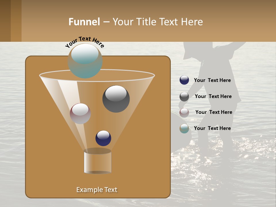 Two Children Playing In A Body Of Water PowerPoint Template