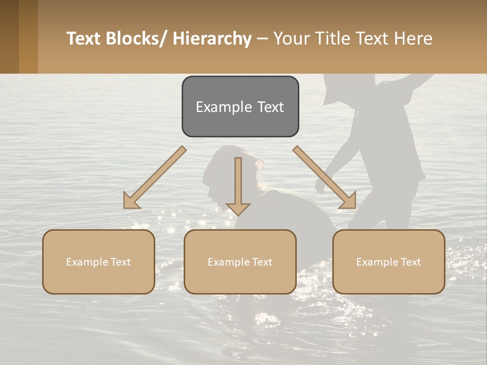 Two Children Playing In A Body Of Water PowerPoint Template