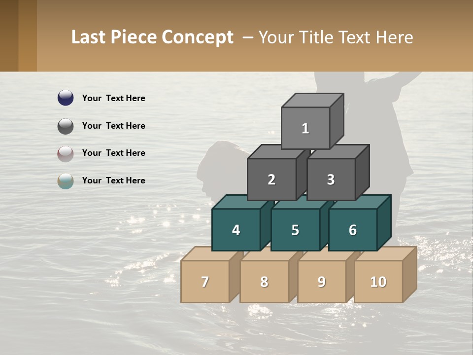 Two Children Playing In A Body Of Water PowerPoint Template