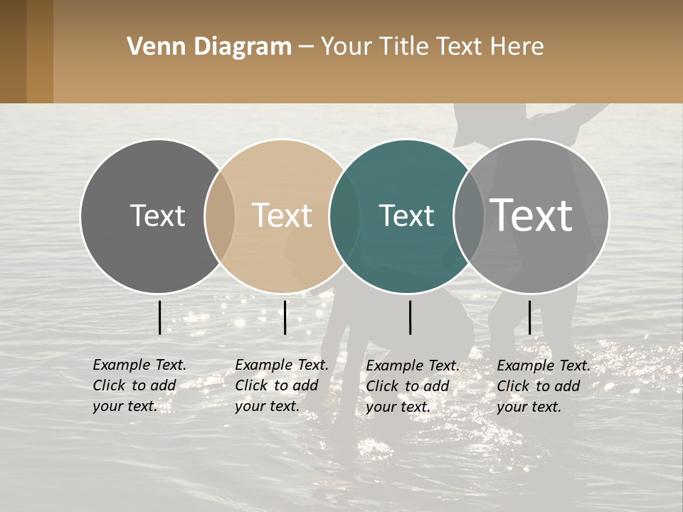 Two Children Playing In A Body Of Water PowerPoint Template